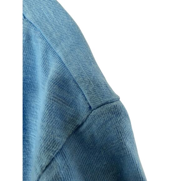 Talbots Plus Shirt Blue‎ Basic Short Sleeve Soft V-Neck Knit Collar Size 2X - Picture 6 of 13